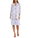 Vestido y chaqueta de estampado floral