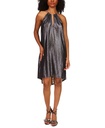 Vestido con cuello de cadena