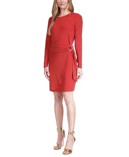Vestido con envoltura sintética