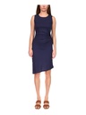 Vestido jersey con cintura fruncida