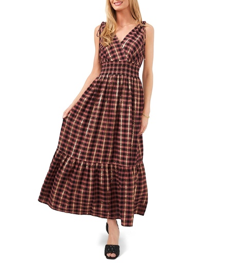 Vestido maxi con hombros anudados
