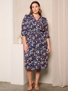 Vestido midi con estampado floral 
