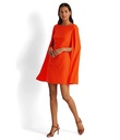 Vestido de georgette tipo capa