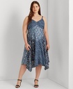 Vestido denim con diseño patchwork