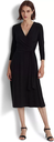 Vestido midi cruzado con cinturón