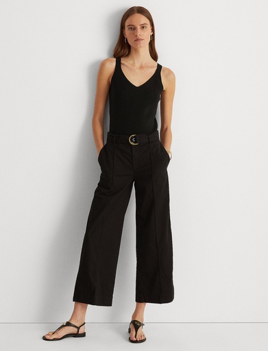 Pantalón Capri con cinturón