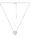 Collar de corazón abierto de perlas