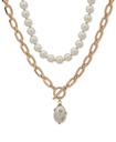 Collar en capas con cuentas de perlas