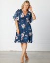Vestido Florence con mangas onduladas