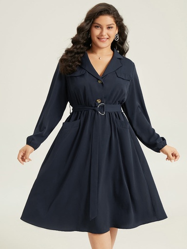 Vestido camisero anti arrugas