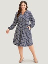 Vestido con estampado geométrico de lunares