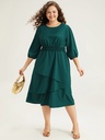 Vestido con dobladillo a capas 