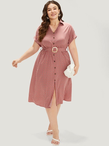 Vestido camisero con lunares 