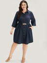 Vestido camisero con hebilla