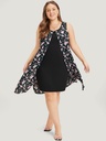 Vestido sin mangas con estampado floral 