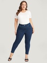 Jeans skinny con cremalleras en los tobillos 
