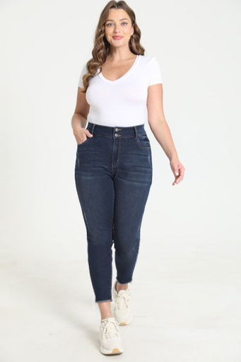 Jeans elásticos con detalle desgastado