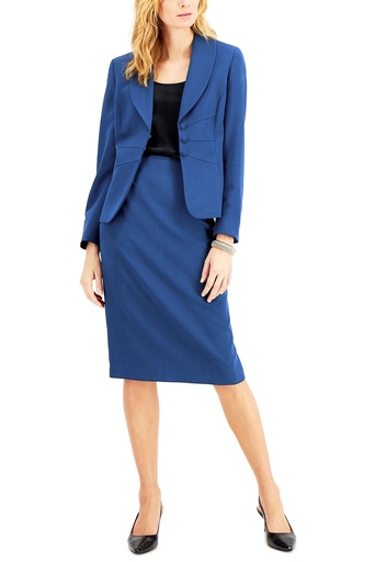 Traje sastre de falda y saco plisado