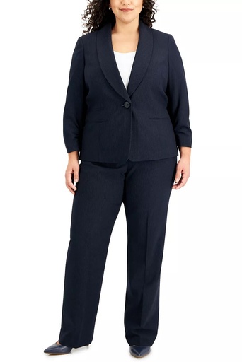 Traje sastre de pantalón y saco de mangas fruncidas