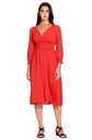 Vestido midi de cintura elástica 