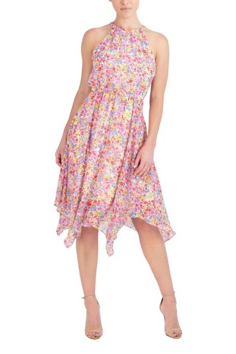 Vestido con volantes alto bajo