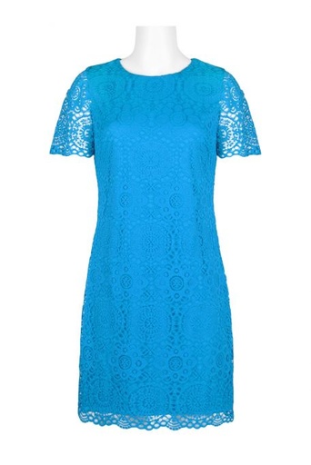 Vestido recto de encaje 