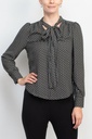 Blusa estampada con lazo
