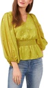 Blusa metalizada de manga larga