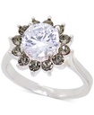 Anillo de flores de cristal