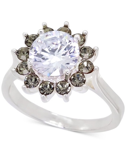 [1410372] Anillo de flores de cristal