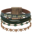 Pulsera cruzada de varias hileras