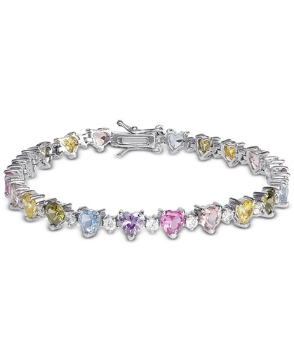 [1410200] Pulsera con eslabones de corazón