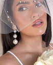 Aretes graduados de perlas