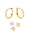 Aretes redondos de circonita cúbica