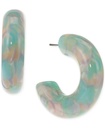 Aretes de aro Green Swirl