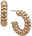 Aretes de aro en forma de C en espiral