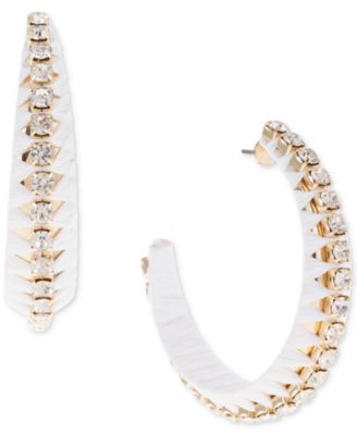 [1410558] Aretes de aro con cristales