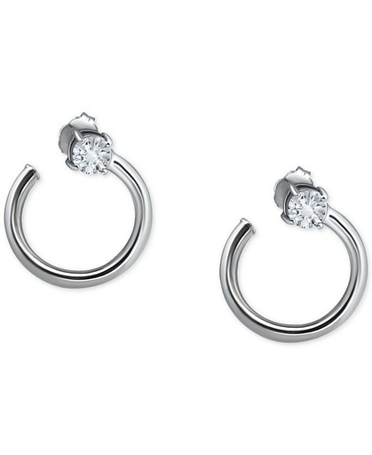 [1410608] Aretes en espiral con circonita cúbica
