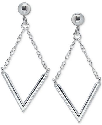 [1410611] Aretes colgantes con cadena y barra