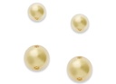 Aretes con diseño de bola en plata de ley