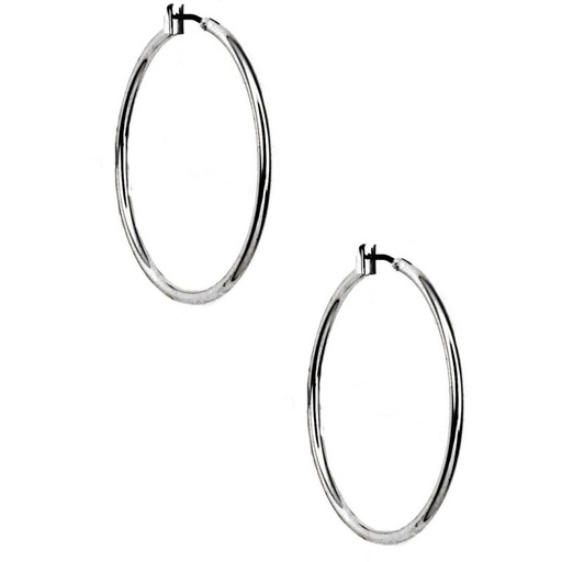 [1410835] Argollas medianas bañadas en plata