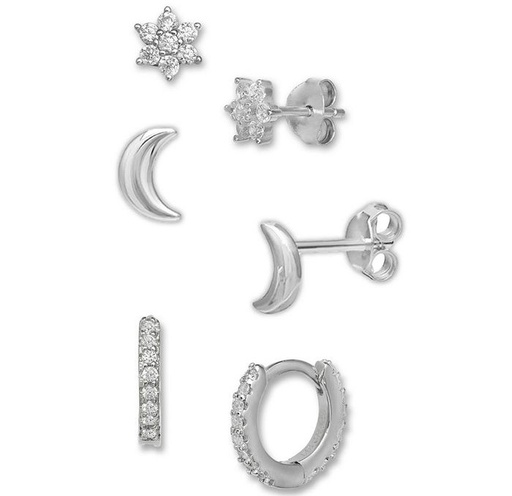 [1410668] Conjunto de aretes y aros con circonita cúbica (copia)