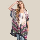 Kimono con estampado damasco -2 en 1