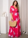 Vestido maxi floral de manga corta