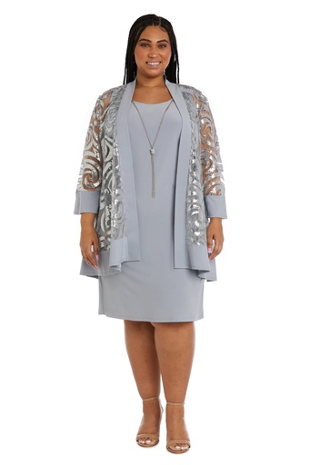 [1580006] Vestido formal corto con chaqueta