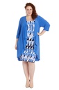 Vestido geométrico con chaqueta