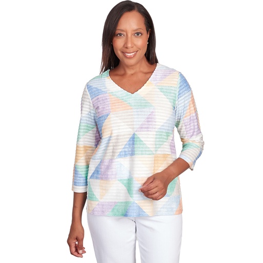Blusa con textura geométrica 