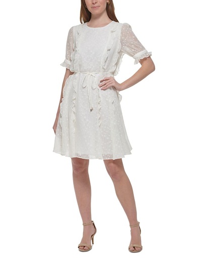 Vestido de gasa con volantes