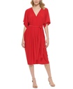 Vestido midi con cuello en V