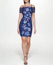 Vestido ajustado con bordado floral